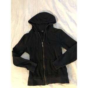 Max black hooded zip up sweater size Small